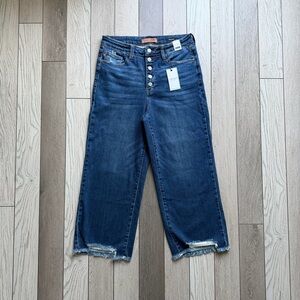 Judy Blue High Waist Wide Crop Jeans